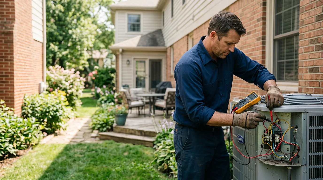 HVAC technician working near Newport Beach, CA
